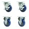 Service Caster Tool Box Caster Wheel Set 3.5'' Blue Polyurethane Swivel Casters, 4PK TOOL-SCC-20S3514-PPUB-BLUE-TLB-2-R-2 - alternate 1